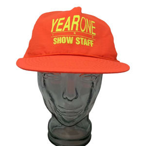 Yearone Inc Show Staff Trucker Hat Orange Nylon Mohrs OSFM Snapback Cap